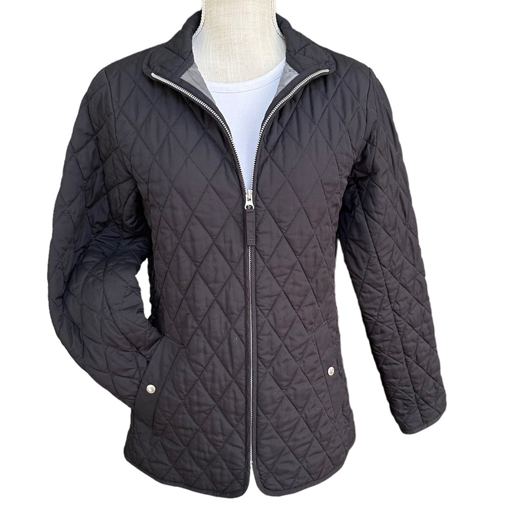 Lands' End  Women's Quilted Black Lightweight Jackets Size‎ S